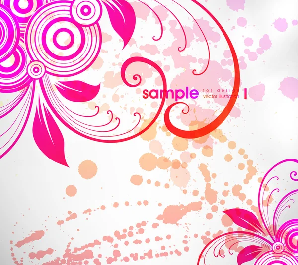 Diseño de fondo floral con adorno de flores para banner de verano. Vector — Vector de stock