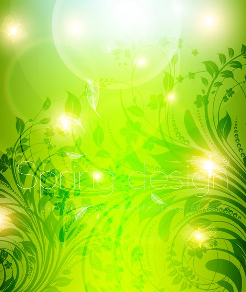 Abstrait coloré lumineux printemps ou été fond floral avec des fleurs pour la conception — Image vectorielle
