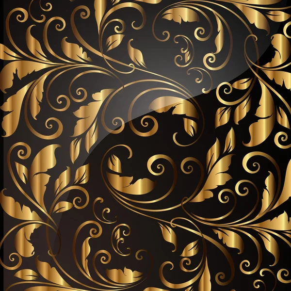 Bezešvé tapety vzor gold, vektor — Stockový vektor
