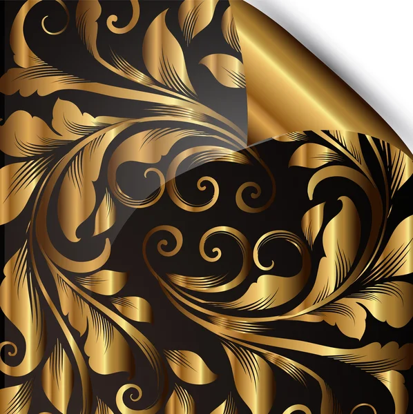 Bezešvé tapety vzor gold, vektor — Stockový vektor