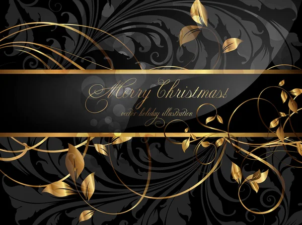 Elegant christmas background with place for new year text invitation — Stock Vector