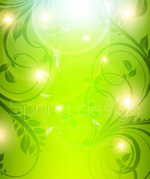 Abstract colorful bright spring or summer floral background with flowers for design — Stock Vector