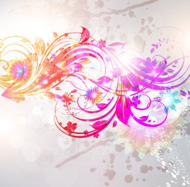 diseño del fondo floral con adorno de flor. Vector
