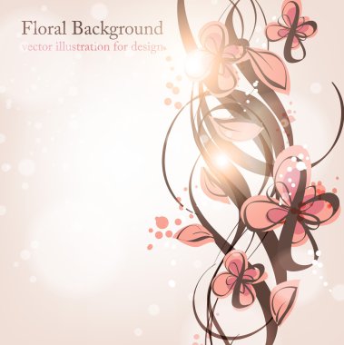 el ile tebrik vektör kartı retro tasarım çiçek, çiçek arka plan çekilmiş