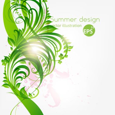 Metnin için yeri olan soyut çiçek arkaplanı