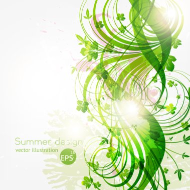 Metnin için yeri olan soyut çiçek arkaplanı