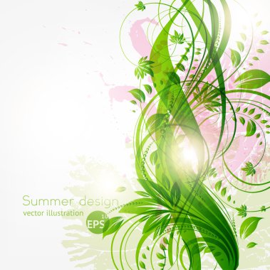 Metnin için yeri olan soyut çiçek arkaplanı