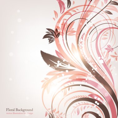 el ile tebrik vektör kartı retro tasarım çiçek, çiçek arka plan çekilmiş