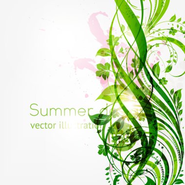 Metnin için yeri olan soyut çiçek arkaplanı