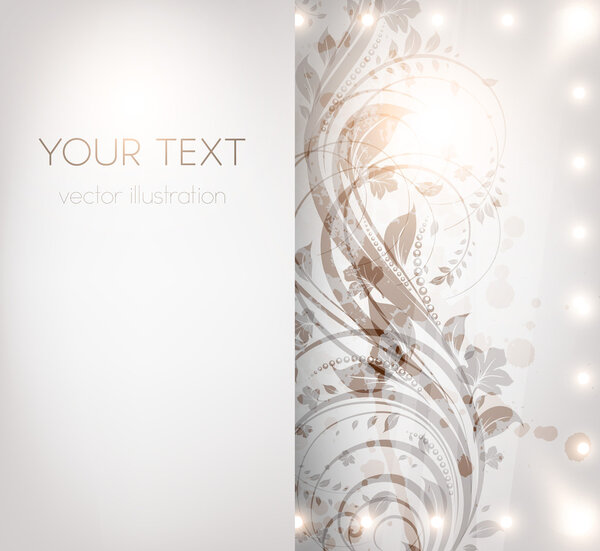 Classical wallpaper with a flower pattern for business retro design. vector