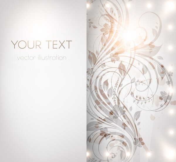 Classical wallpaper with a flower pattern for business retro design. vector