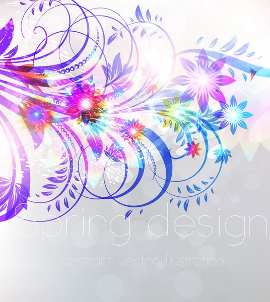 Floral Background design with flower ornament. Vector — Stock Vector