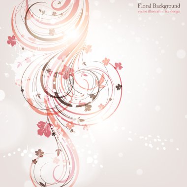 el ile tebrik vektör kartı retro tasarım çiçek, çiçek arka plan çekilmiş