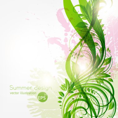 Metnin için yeri olan soyut çiçek arkaplanı