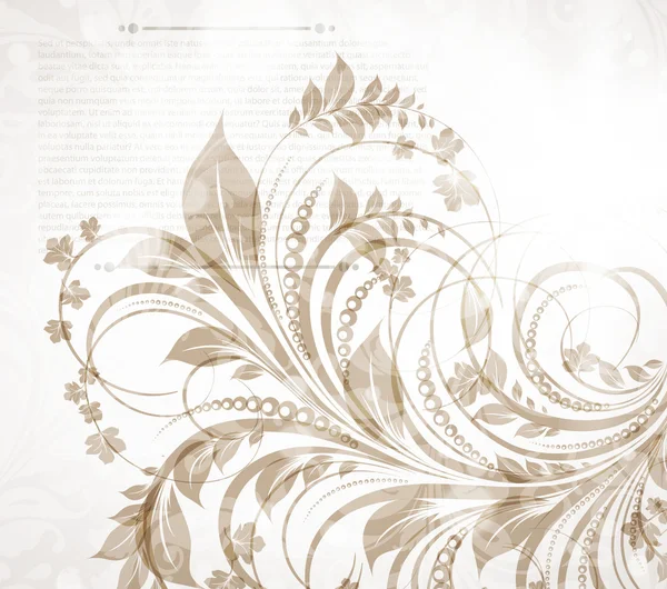 Fond floral vintage vectoriel pour un design rétro — Image vectorielle
