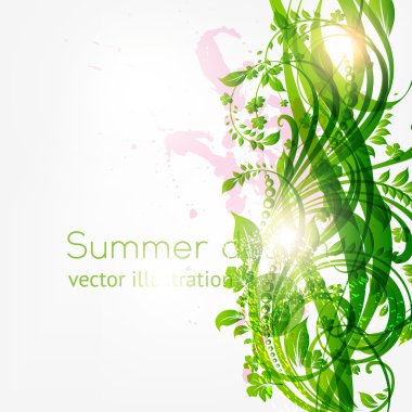 Metnin için yeri olan soyut çiçek arkaplanı