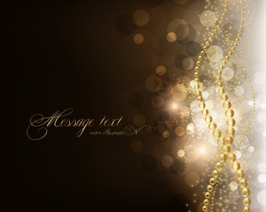 zarif sihirli altın arka plan ile metin davet için bir yer. yıldız, sun shine ve kıvılcım