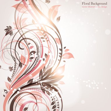 el ile tebrik vektör kartı retro tasarım çiçek, çiçek arka plan çekilmiş