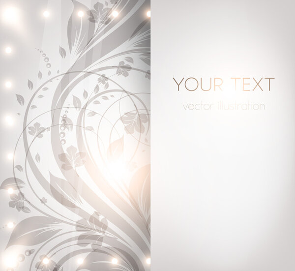 Classical wallpaper with a flower pattern for business retro design. vector