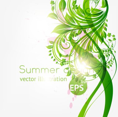 Metnin için yeri olan soyut çiçek arkaplanı