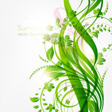 Metnin için yeri olan soyut çiçek arkaplanı