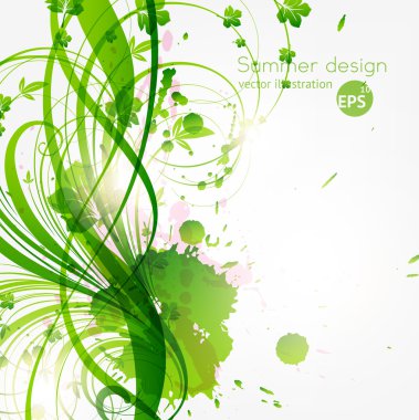 Metnin için yeri olan soyut çiçek arkaplanı