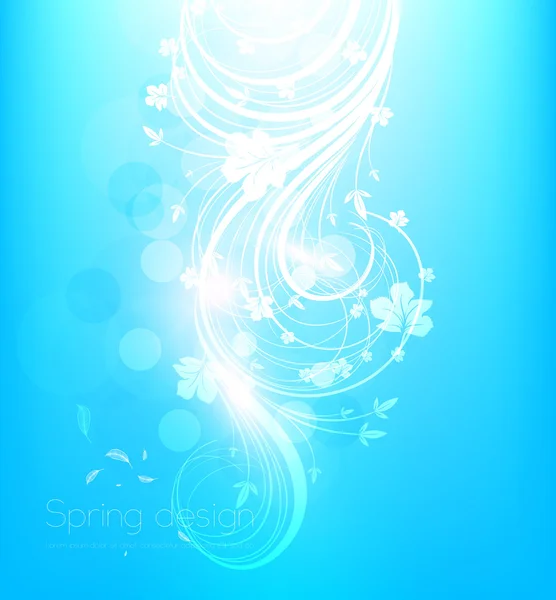 Carte de vœux abstraite bleu vif de luxe. Vecteur fond de ciel d'été pour la conception — Image vectorielle