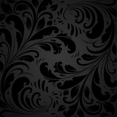 çiçek desenli duvar kağıdı tasarımı, siyah, kahverengi için dikişsiz çiçek arka plan