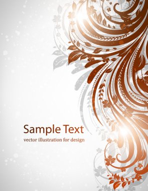 el ile tebrik vektör kartı retro tasarım çiçek, çiçek arka plan çekilmiş