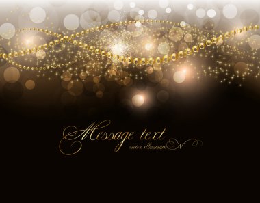 zarif sihirli altın arka plan ile metin davet için bir yer. yıldız, sun shine ve kıvılcım