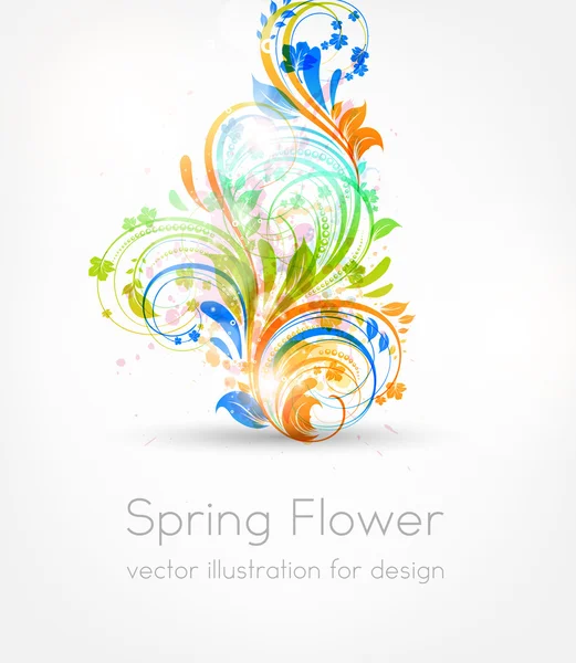 Primavera flor fondo diseño — Vector de stock