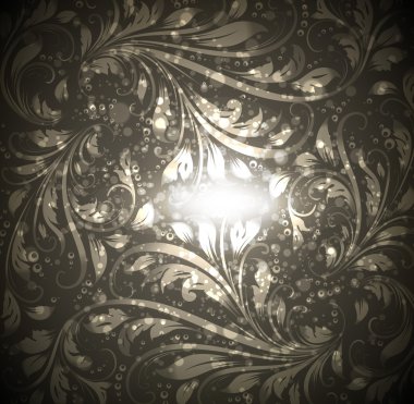 çiçek desenli duvar kağıdı tasarımı, siyah için dikişsiz çiçek arka plan.