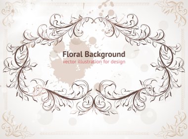 soyut desen tasarımı için. çiçek retro öğeler için arka plan