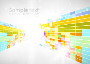 soyut sinek altıgen şekiller vektör arka plan