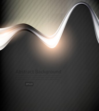 Koyu arkaplana karşı vektör çizgisi soyutlama tasarımı