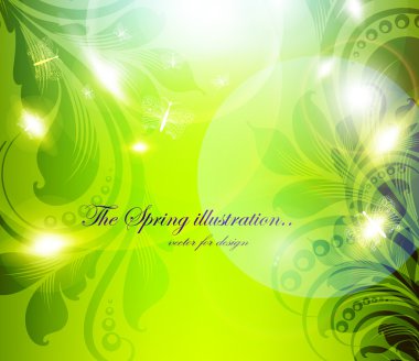 Dikişsiz duvar kağıdı deseni, yeşil