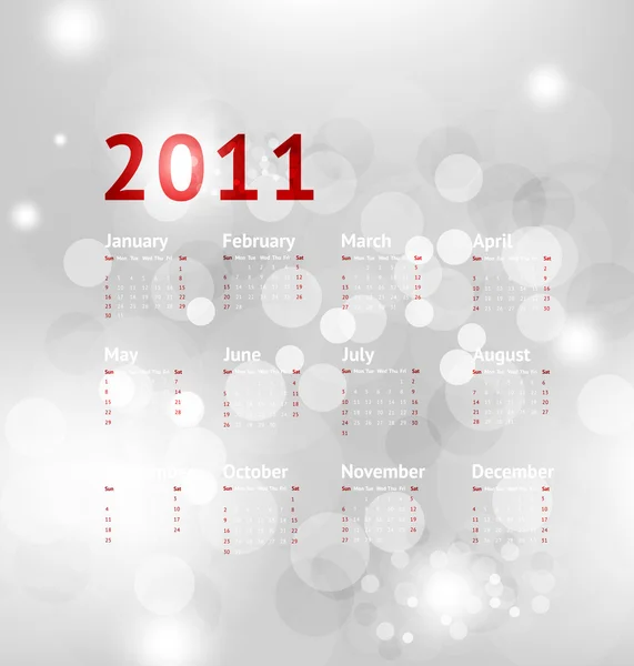 Kalender 2011 — Stockvektor