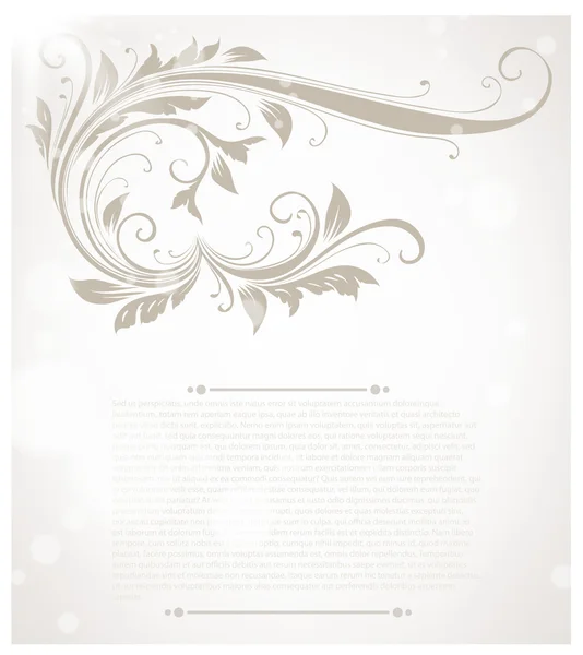手描きの花の背景ベクトル カード夏のレトロなデザインのための挨拶の花を持つ. — ストックベクタ