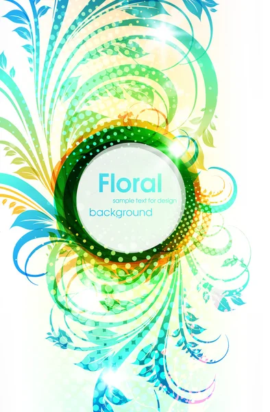 Grunge verano floral fondo para el diseño — Vector de stock