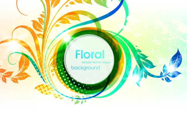 Grunge verano floral fondo para el diseño — Vector de stock