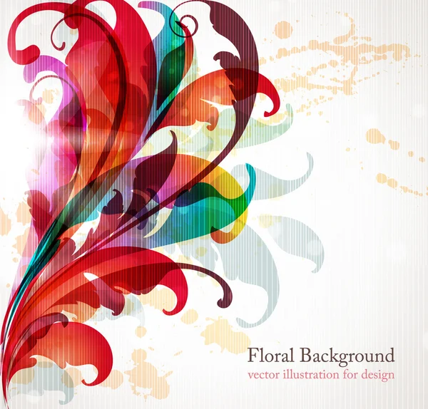 Grunge summer floral Background for design — Stock Vector