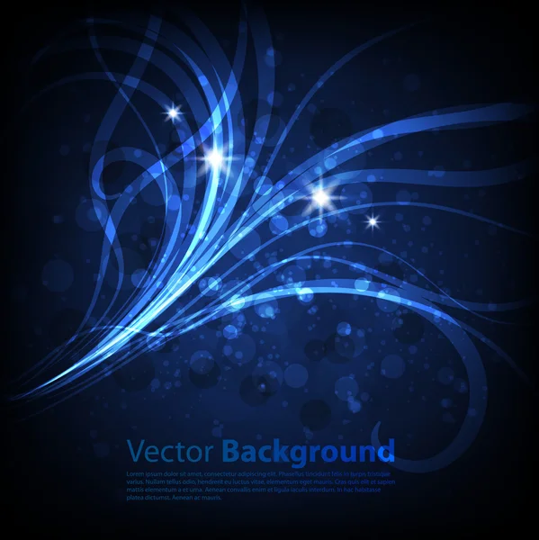 Tarjeta de felicitación abstracta azul brillante de lujo. Vector — Vector de stock