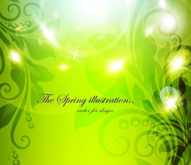 Dikişsiz duvar kağıdı deseni, yeşil