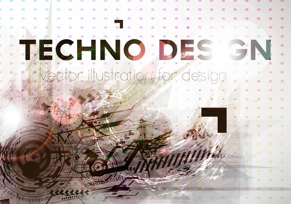 Abstracte techno vector achtergrond. — Stockvector