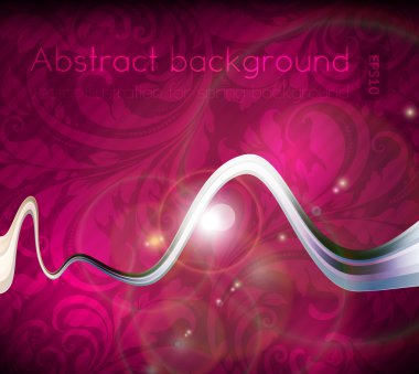 Koyu arkaplana karşı vektör çizgisi soyutlama tasarımı