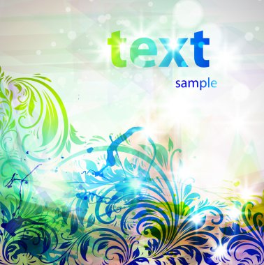 Metnin için yeri olan soyut çiçek arkaplanı