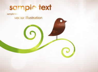 kuş, vektör çizim ile arka plan