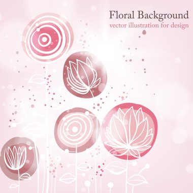 Metnin için yeri olan soyut çiçek arkaplanı