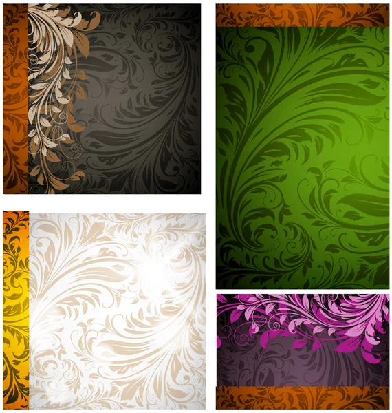 Seamless Wallpaper set, Vector Colorful Background — Stock Vector