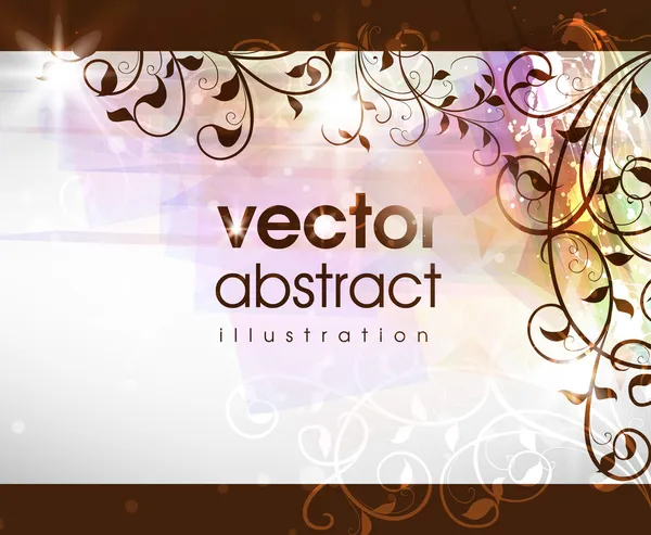 Abstract floral background with place for your text — Stock Vector